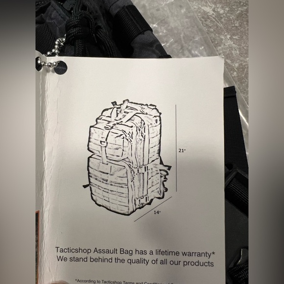 TACTICAL BACKPACK RANGE HIKING MOUNTAINS NWT - Picture 4 of 5